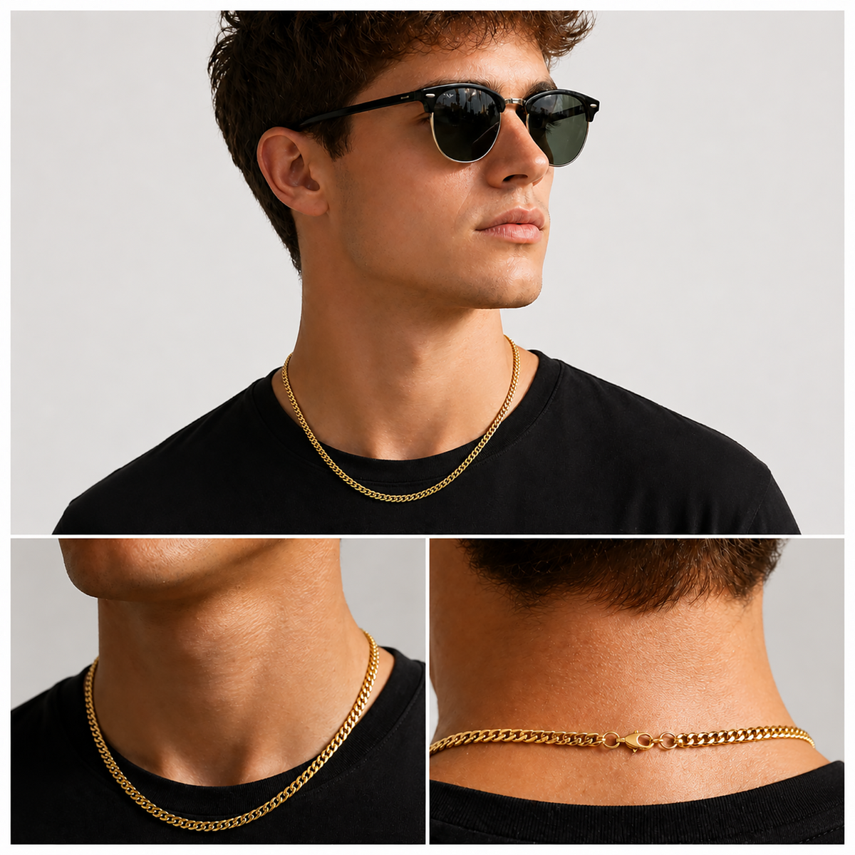 18k Gold Plated Cuban Chain With Personalised Keepsake Box alternate product view 14