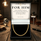 18k Gold Plated Cuban Chain With Personalised Keepsake Box alternate product view 16