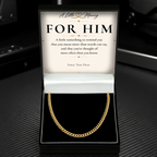 18k Gold Plated Cuban Chain With Personalised Keepsake Box alternate product view 17