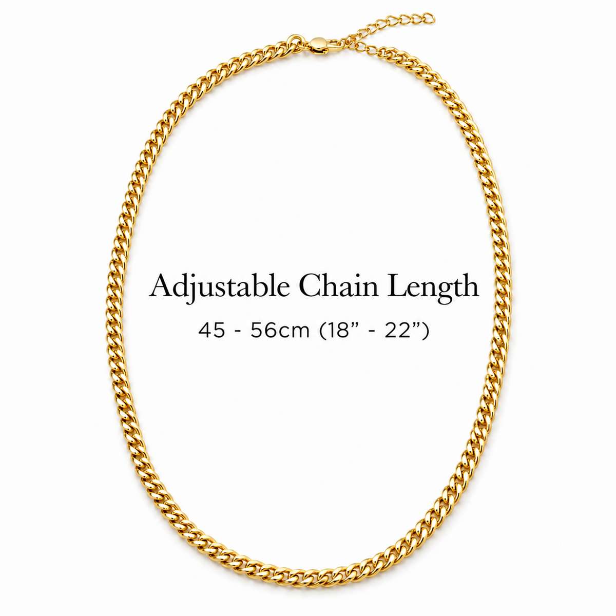 The Cuban Chain Necklace – Gold Tone