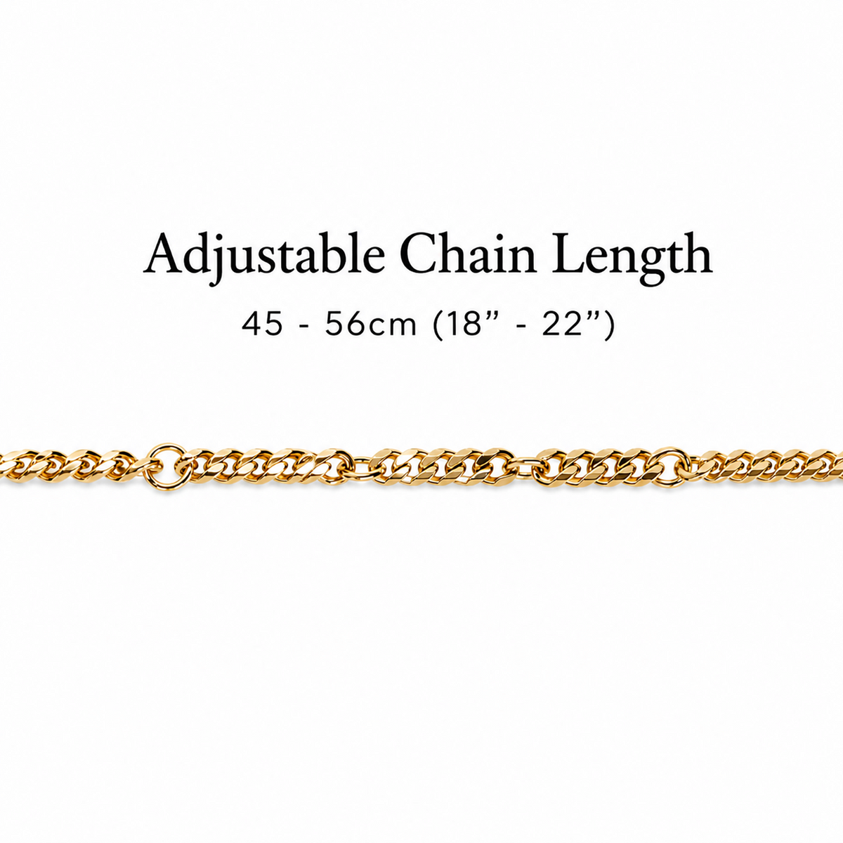 18k gold plated Cuban chain necklace with personalised keepsake box – men's gift necklace