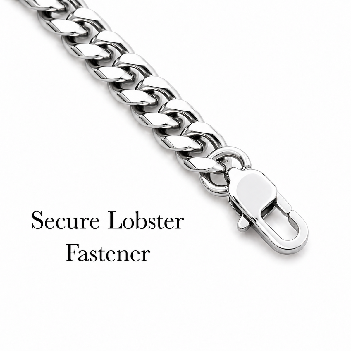 Stainless Steel Cuban Chain Necklace With Personalised Keepsake Box alternate product view 11
