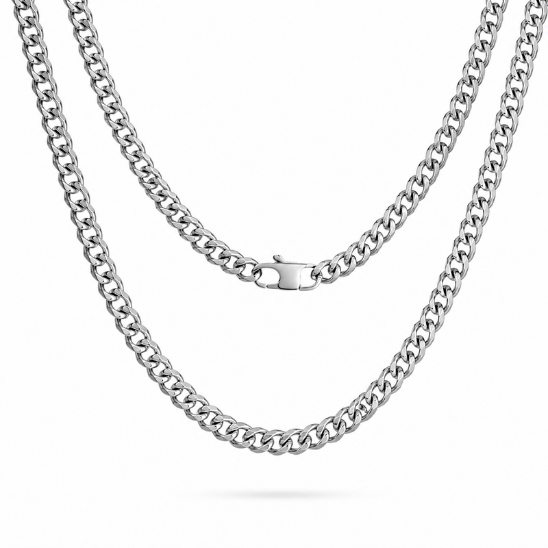 The Cuban Chain Necklace – Silver Tone