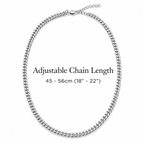 Stainless steel Cuban chain necklace with personalised keepsake box – men's gift necklace