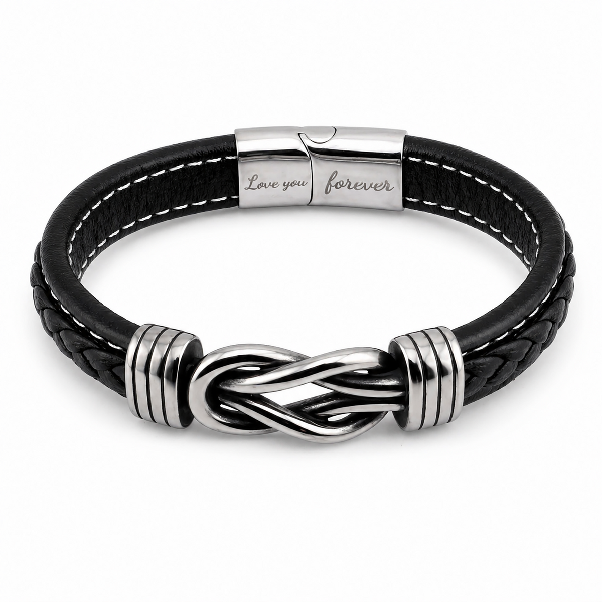 Infinity Knot bracelet with personalised keepsake box – men's gift bracelet