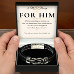 Infinity Knot bracelet with personalised keepsake box – men's gift bracelet
