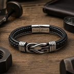 Infinity Knot bracelet with personalised keepsake box – men's gift bracelet