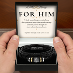 Eternal Bond braided bracelet with personalised keepsake box – men's gift bracelet