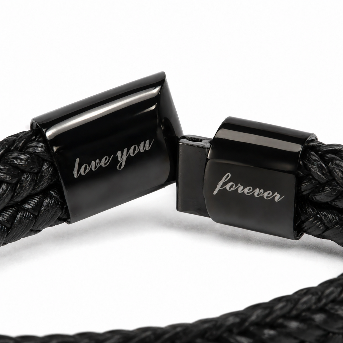 Eternal Bond braided bracelet with personalised keepsake box – men's gift bracelet