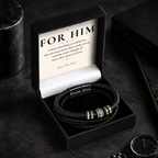 Eternal Bond braided bracelet with personalised keepsake box – men's gift bracelet