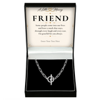 The Together Friend Necklace: link chain necklace in a gift box with a personalised message card