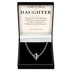 The Together Daughter Necklace: link chain necklace in a gift box with a personalised message card