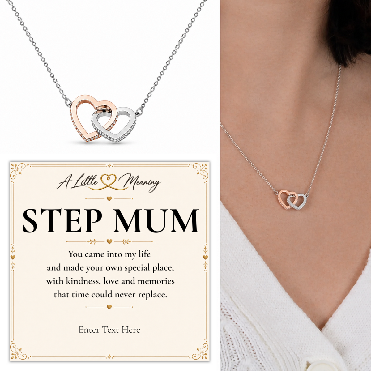 The Heart to Heart Step Mum Necklace