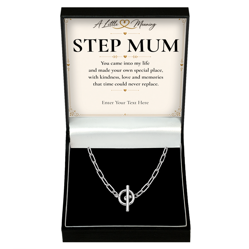 The Together Step Mum Necklace: link chain necklace in a gift box with a personalised message card
