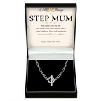 The Together Step Mum Necklace: link chain necklace in a gift box with a personalised message card