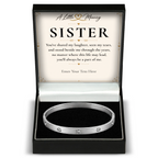 The Sparkle Sister Bracelet: crystal bangle in a gift box with a personalised message card