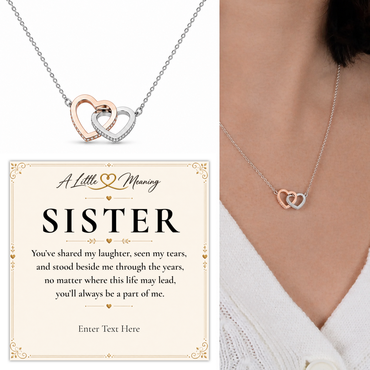 The Heart to Heart Sister Necklace