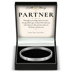The Sparkle Partner Bracelet: crystal bangle in a gift box with a personalised message card
