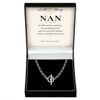 The Together Nan Necklace: link chain necklace in a gift box with a personalised message card