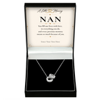 The Trinity Nan Necklace: Trinity ring pendant in a gift box with a personalised message card