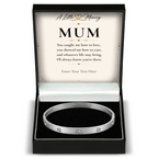 The Sparkle Mum Bracelet: crystal bangle in a gift box with a personalised message card