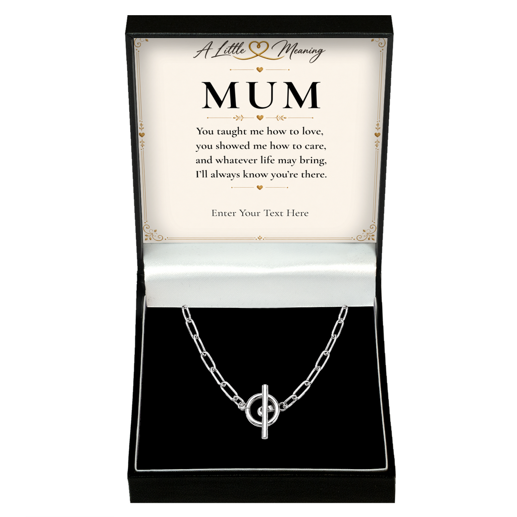 The Together Mum Necklace: link chain necklace in a gift box with a personalised message card
