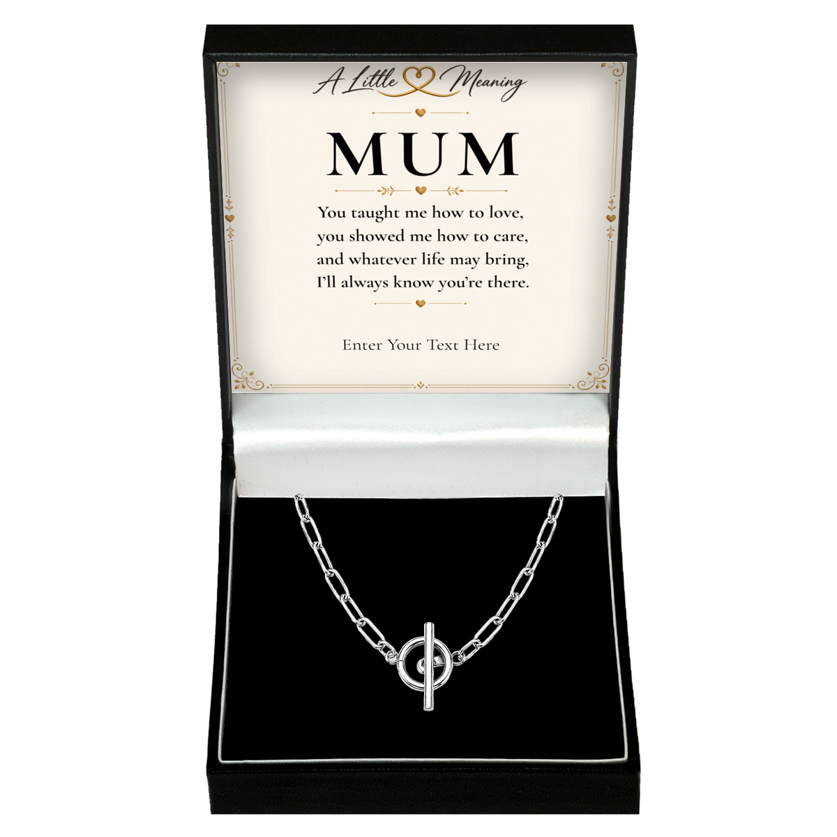 The Together Mum Necklace: link chain necklace in a gift box with a personalised message card
