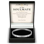 The Sparkle Soulmate Bracelet: crystal bangle in a gift box with a personalised message card