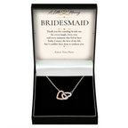 The Heart to Heart Bridesmaid Necklace – personalised interlocking hearts bridesmaid gift