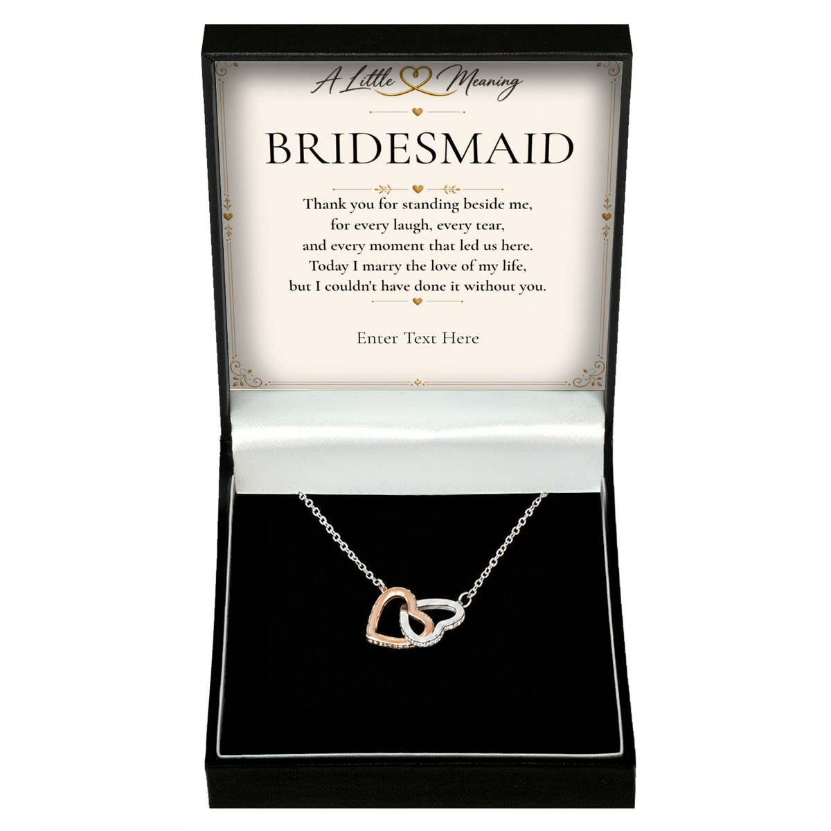 The Heart to Heart Bridesmaid Necklace – personalised interlocking hearts bridesmaid gift