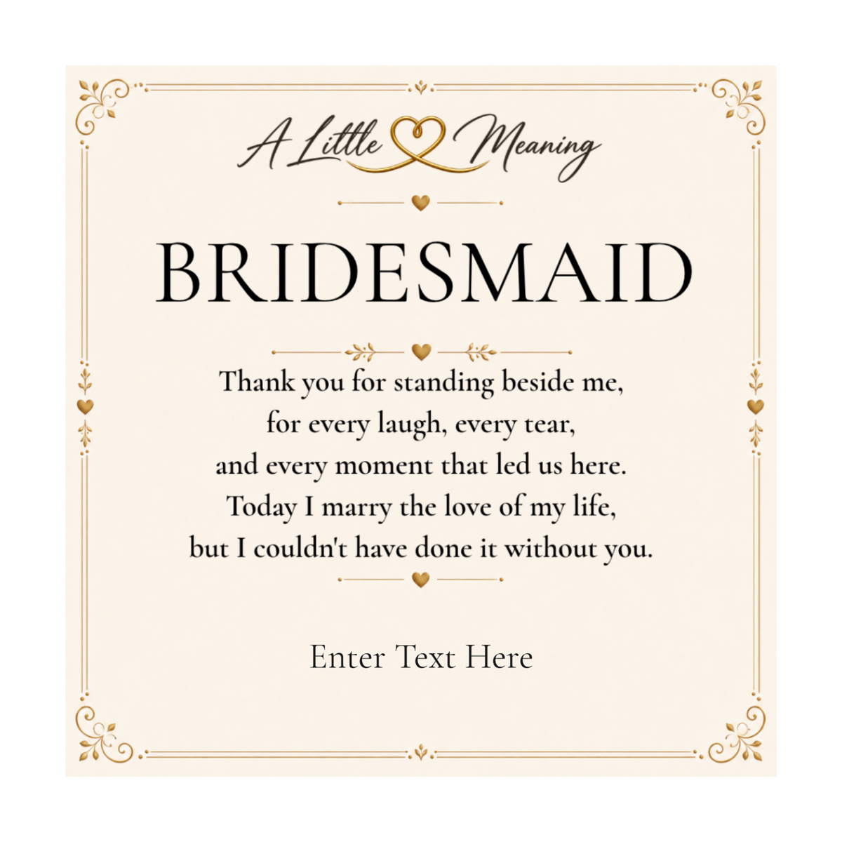 The Heart to Heart Bridesmaid Necklace – personalised bridesmaid gift, view 3