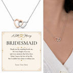 The Heart to Heart Bridesmaid Necklace – personalised bridesmaid gift, view 5