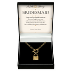 The Golden Bond Bridesmaid Necklace – personalised gold padlock bridesmaid gift