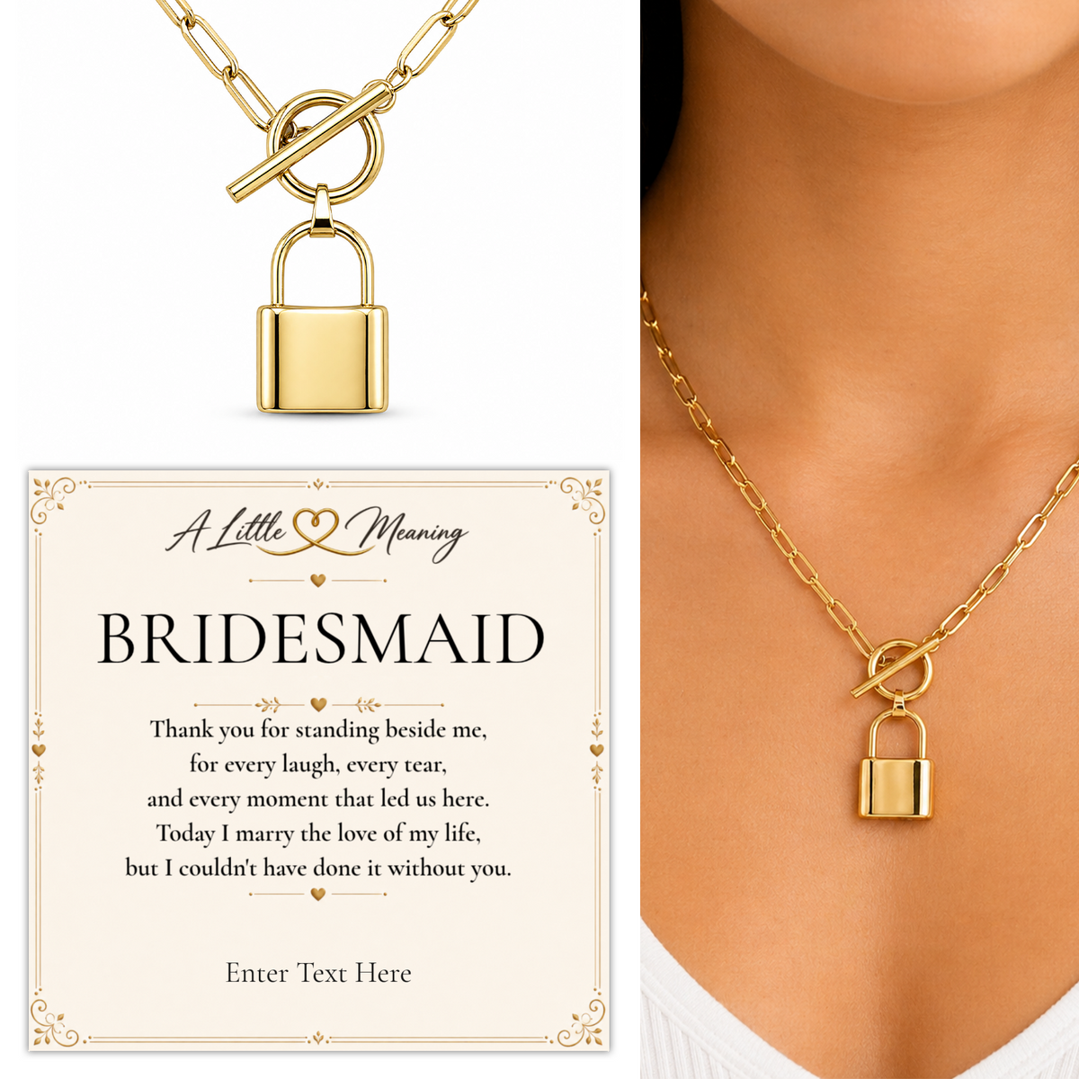 The Golden Bond Bridesmaid Necklace – personalised bridesmaid gift, view 5