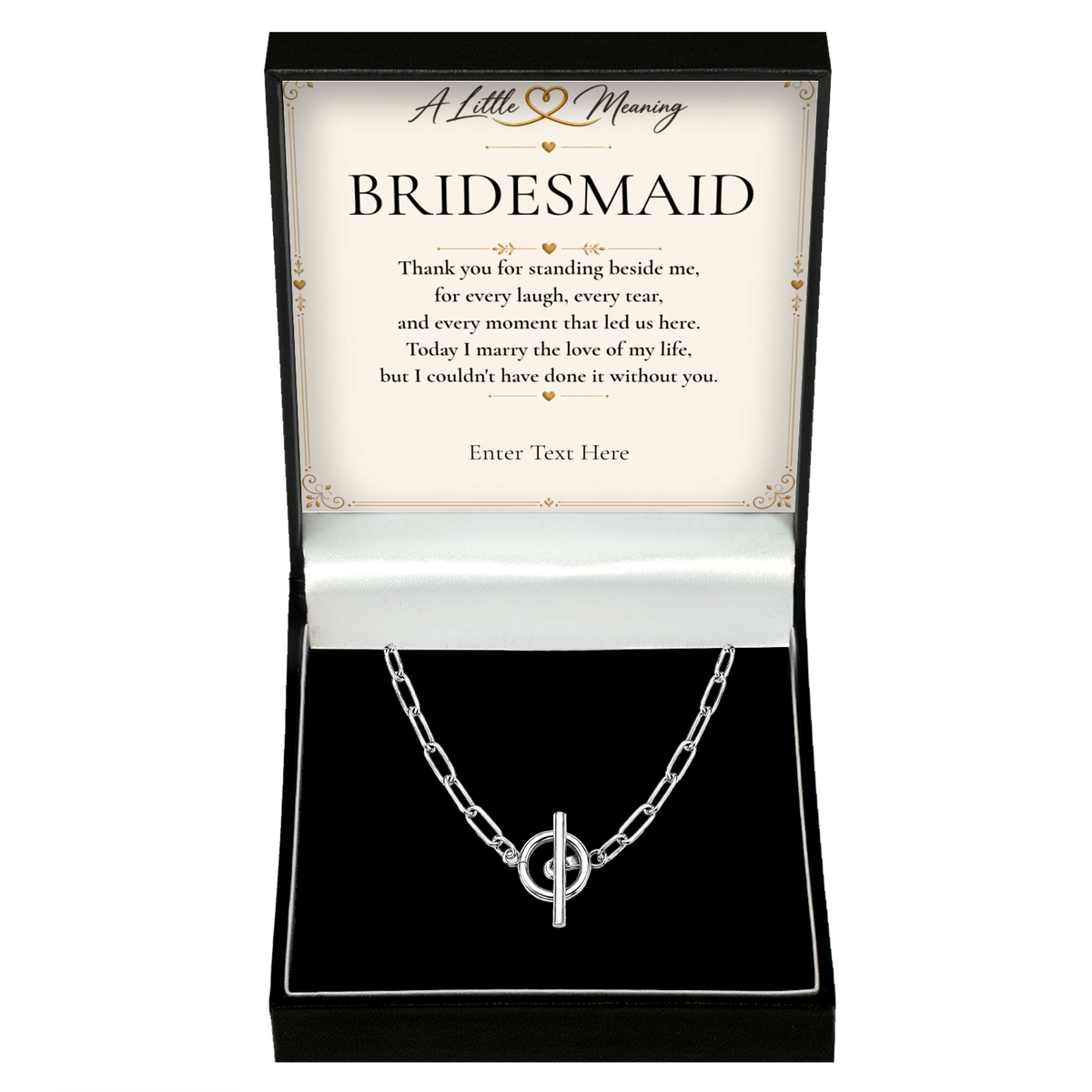 The Together Bridesmaid Necklace – personalised link chain bridesmaid gift
