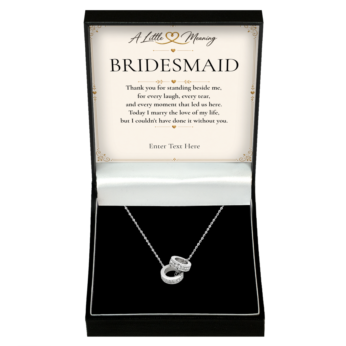 The Trinity Bridesmaid Necklace – personalised trinity ring bridesmaid gift