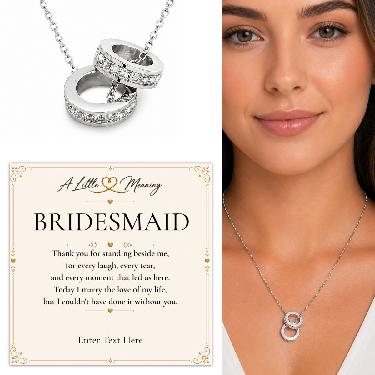 The Trinity Bridesmaid Necklace – personalised bridesmaid gift, view 6