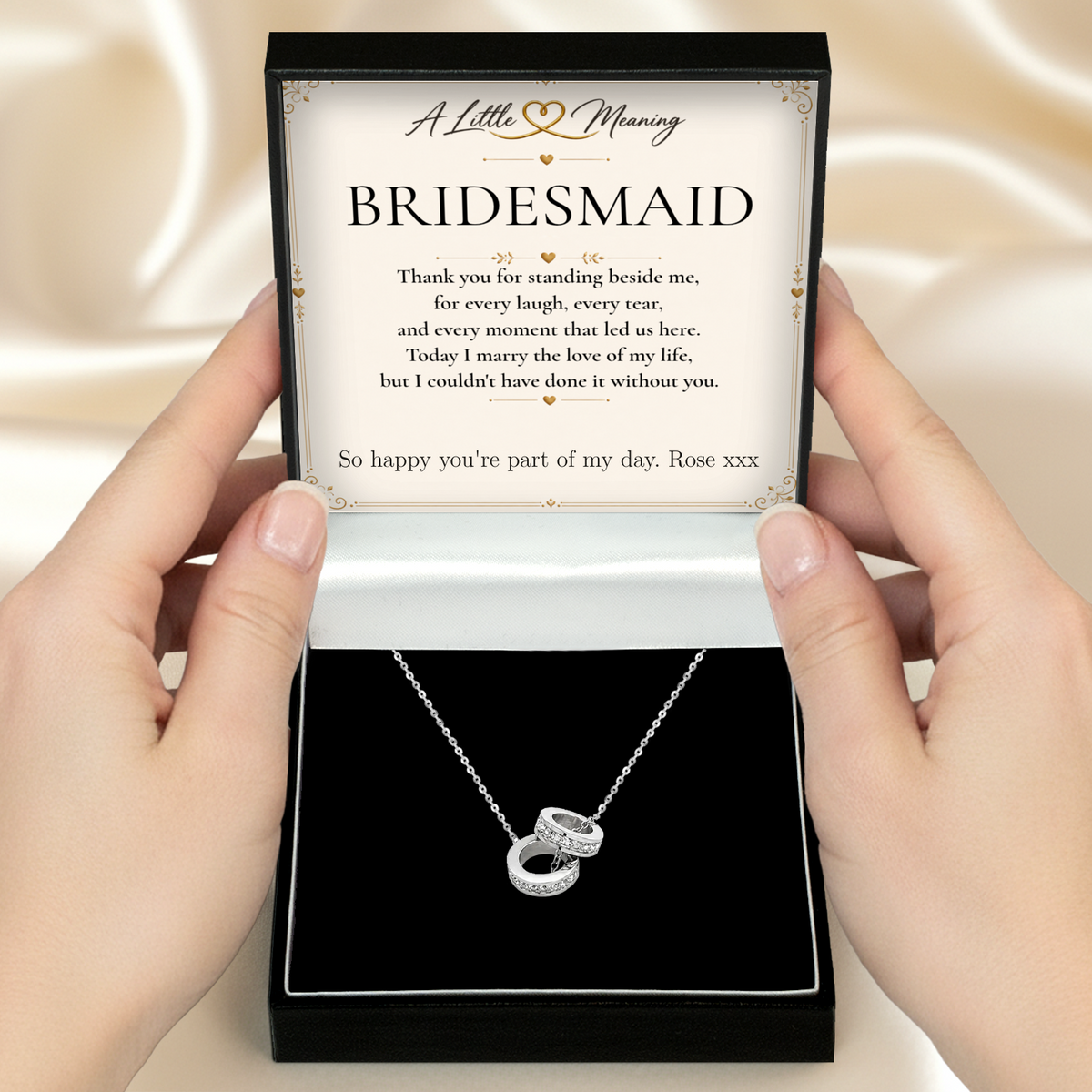 The Trinity Bridesmaid Necklace – personalised bridesmaid gift, view 8