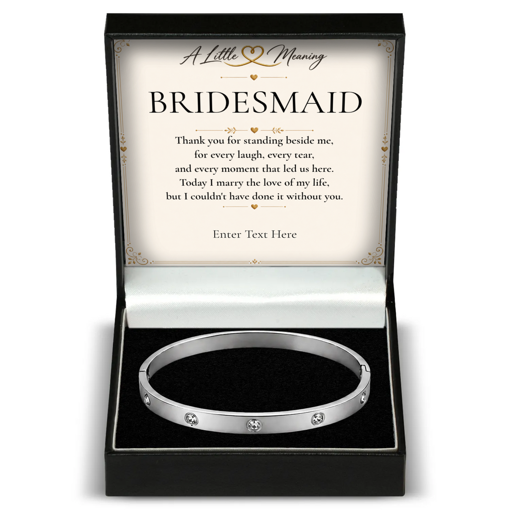 The Sparkle Bridesmaid Bracelet – personalised crystal bangle bridesmaid gift