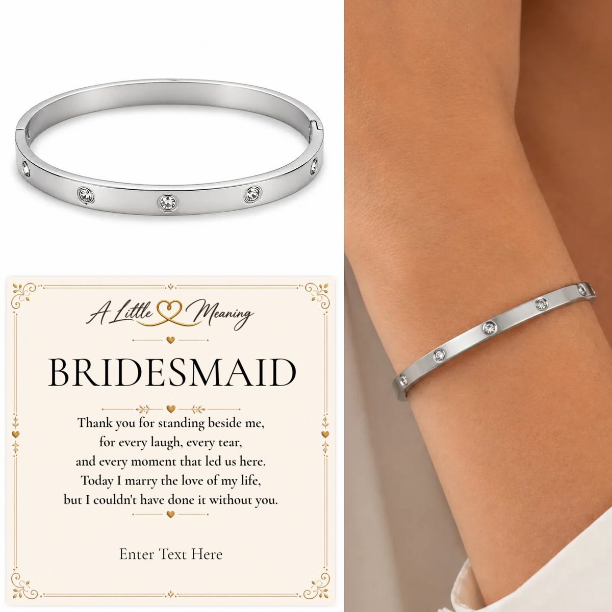 The Sparkle Bridesmaid Bracelet – personalised bridesmaid gift, view 4